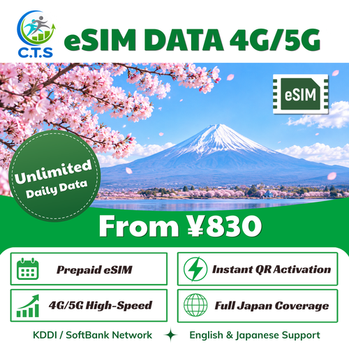 Japan eSIM – Unlimited/day (Daily Data)