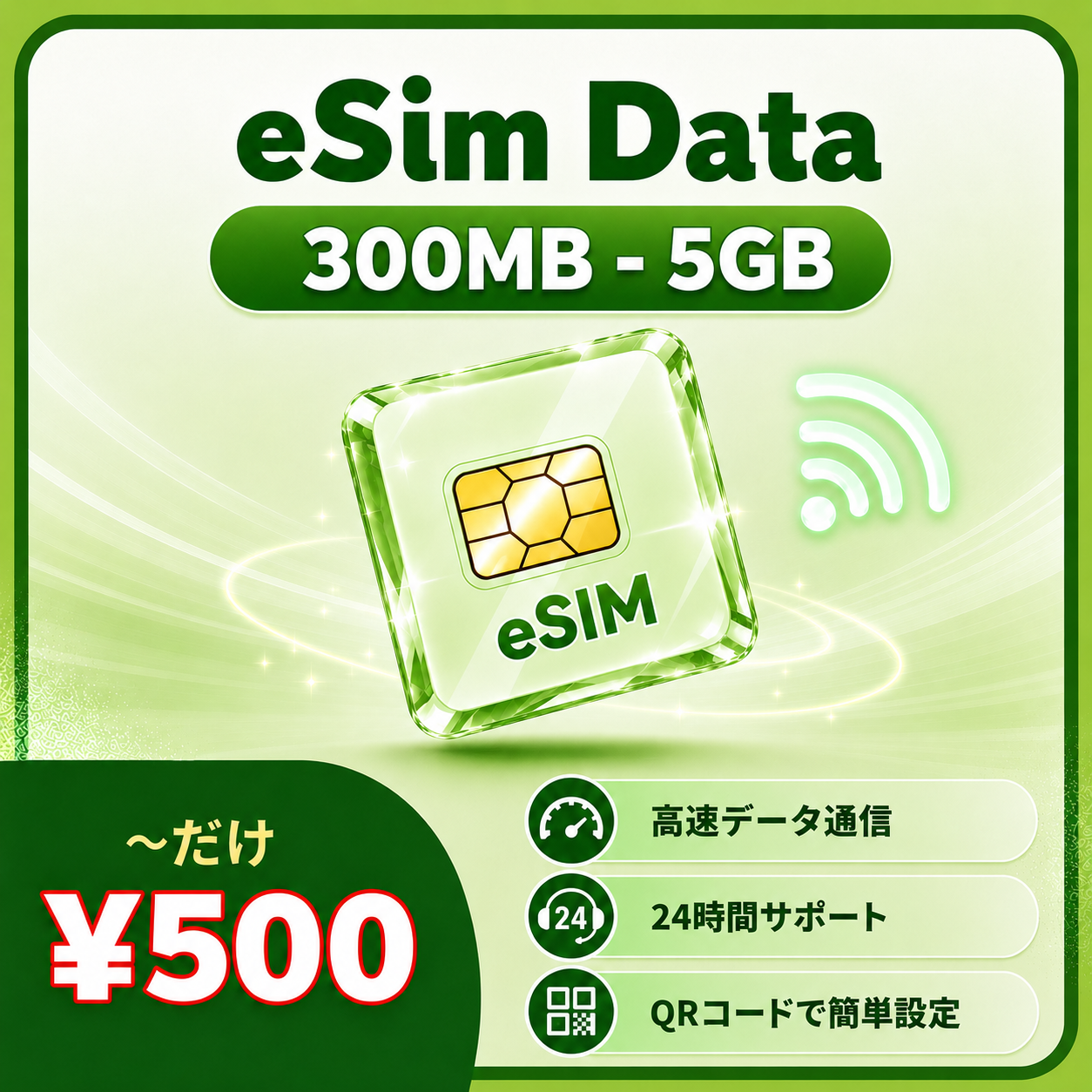 eSIM Japan – Flexible Daily Plan (300MB to 5GB) | Instant 4G/5G network