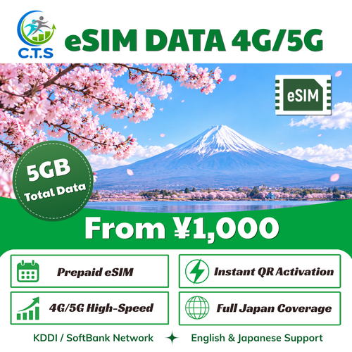 Japan eSIM – 5GB (Total Data)