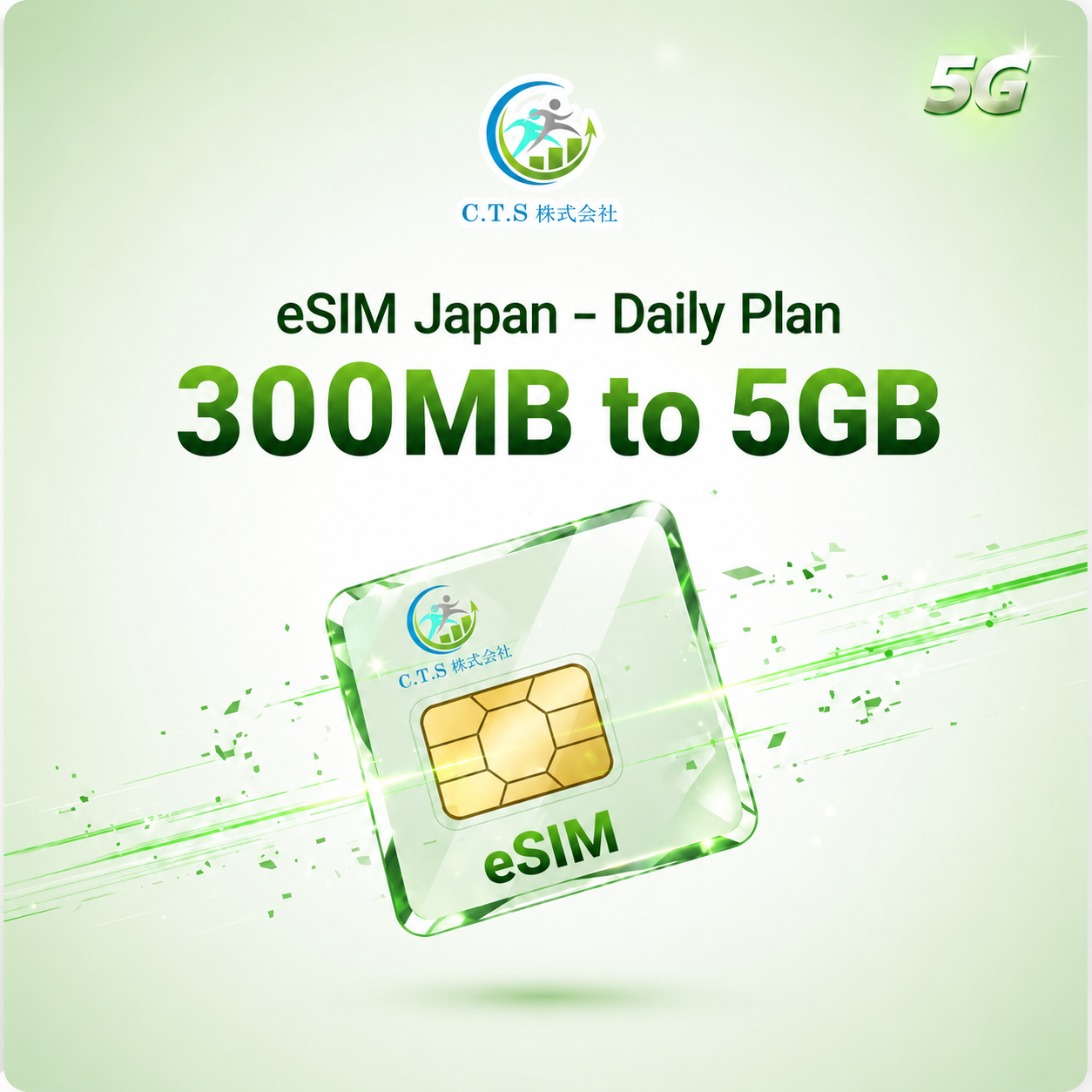 eSIM Japan – Daily Plan (300MB to 5GB)